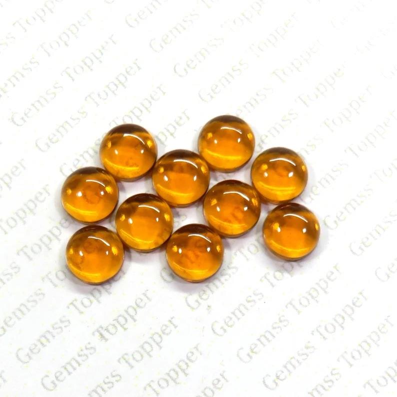 Brandy Quartz 6x6 mm Round Cabochon